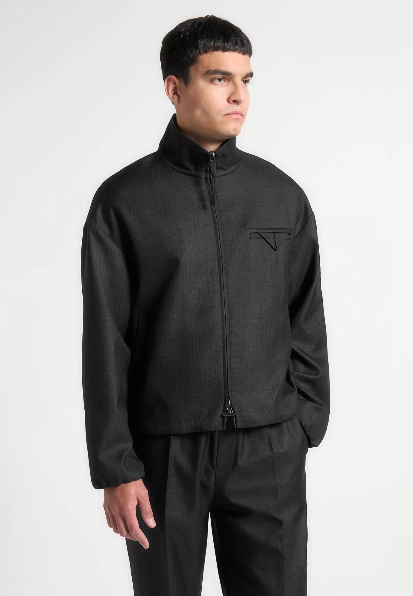 Discount Tailored Funnel Neck Jacket - Jackets