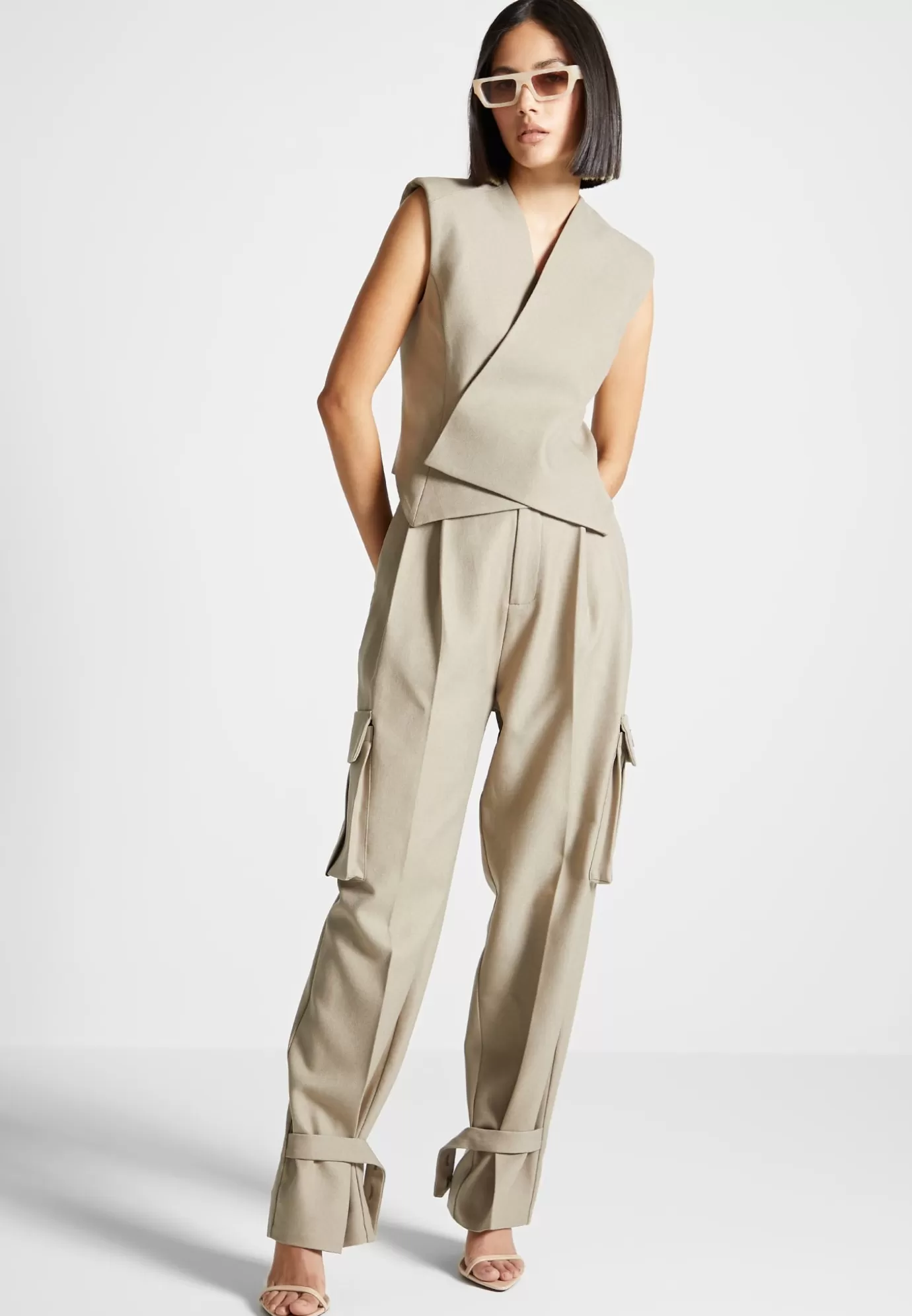 Flash Sale Tailored Pleated Cargo Trousers - Suits