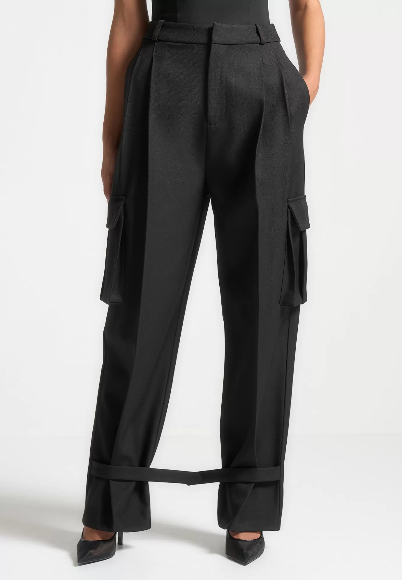 Hot Tailored Pleated Cargo Trousers - Suits