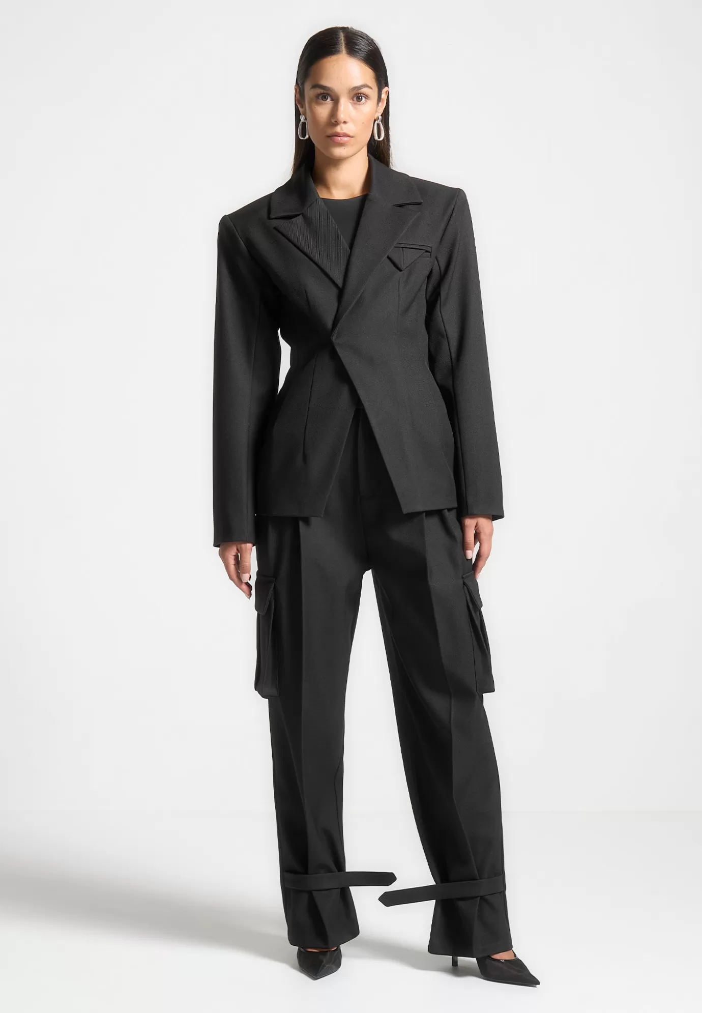 Hot Tailored Pleated Cargo Trousers - Suits