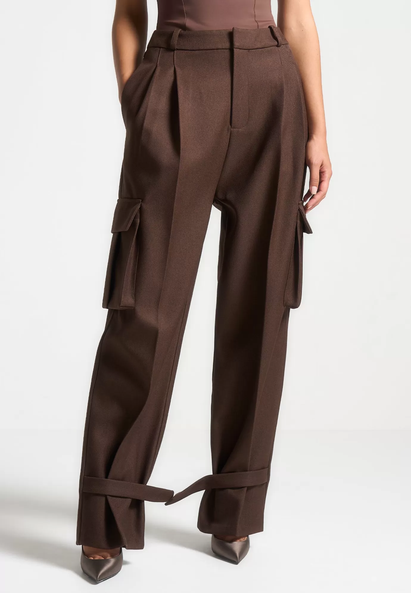 Cheap Tailored Pleated Cargo Trousers - Suits