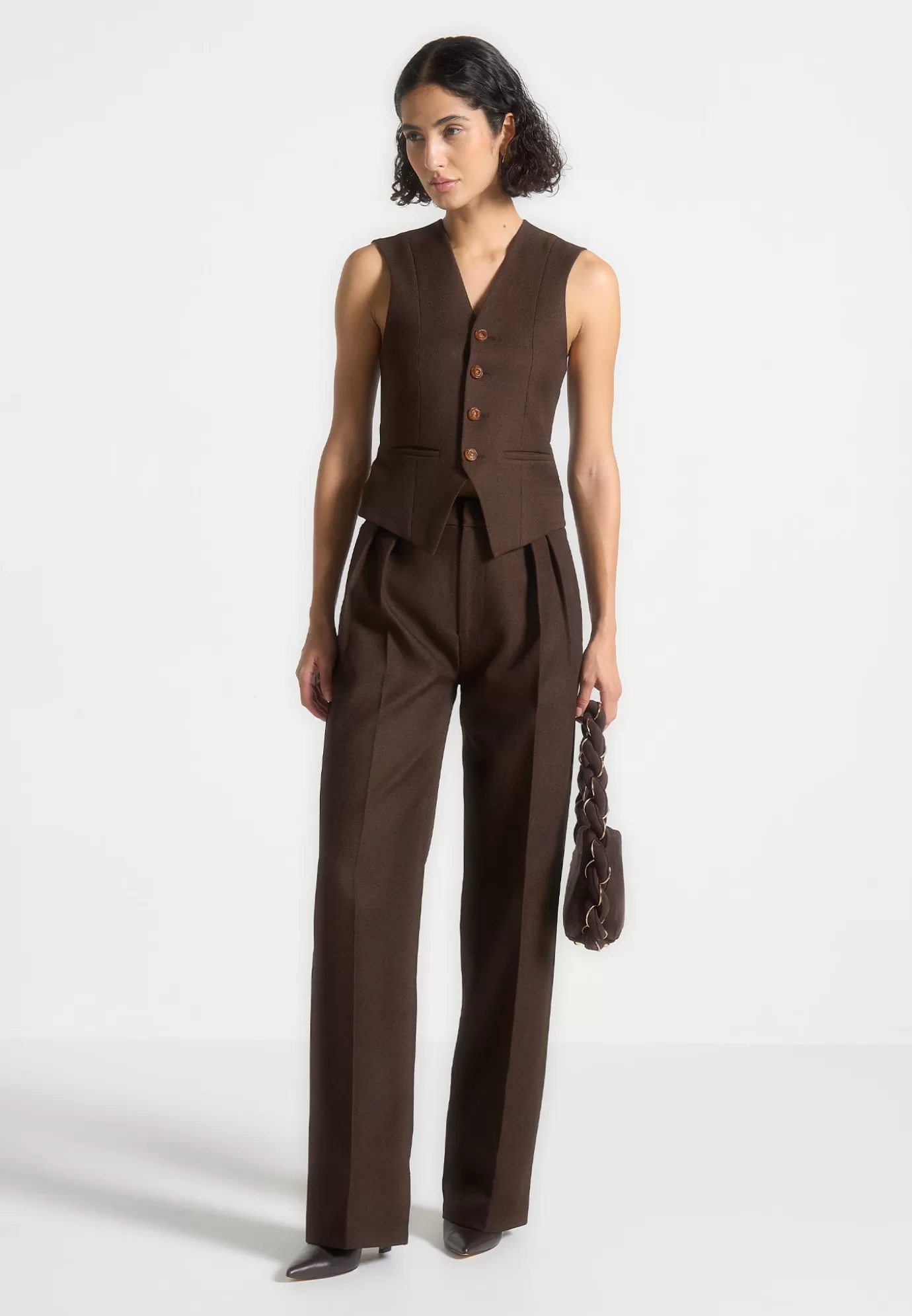 Cheap Tailored Twin Pleat Trousers - Suits