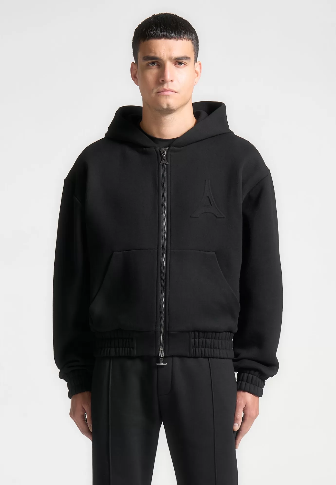 Store Éternel Eiffel Embossed Zip Hoodie - Tracksuits