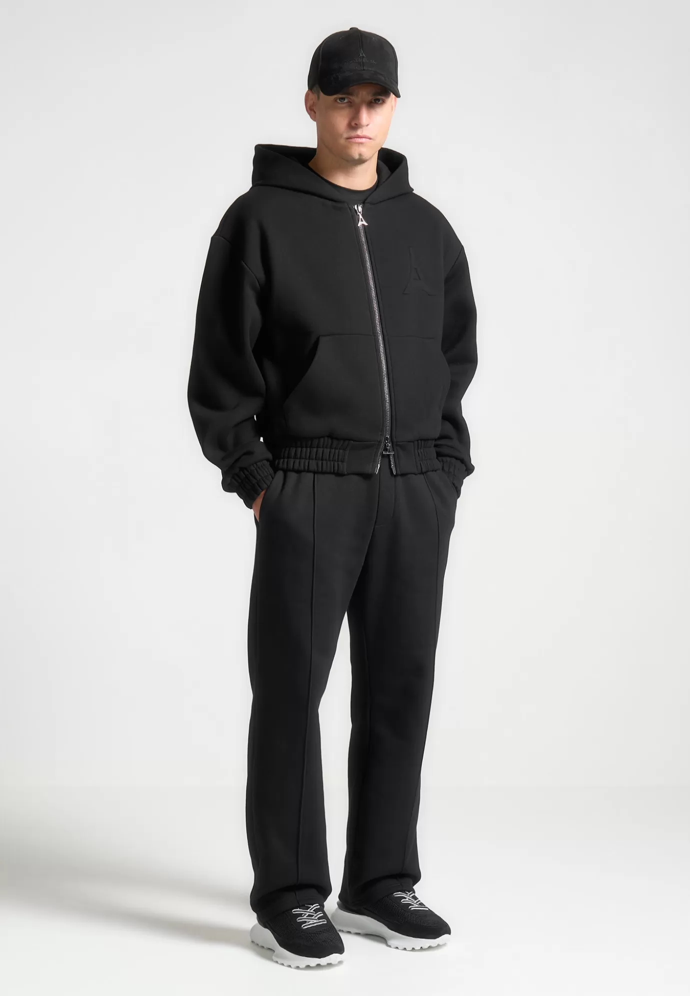 Store Éternel Eiffel Embossed Zip Hoodie - Tracksuits