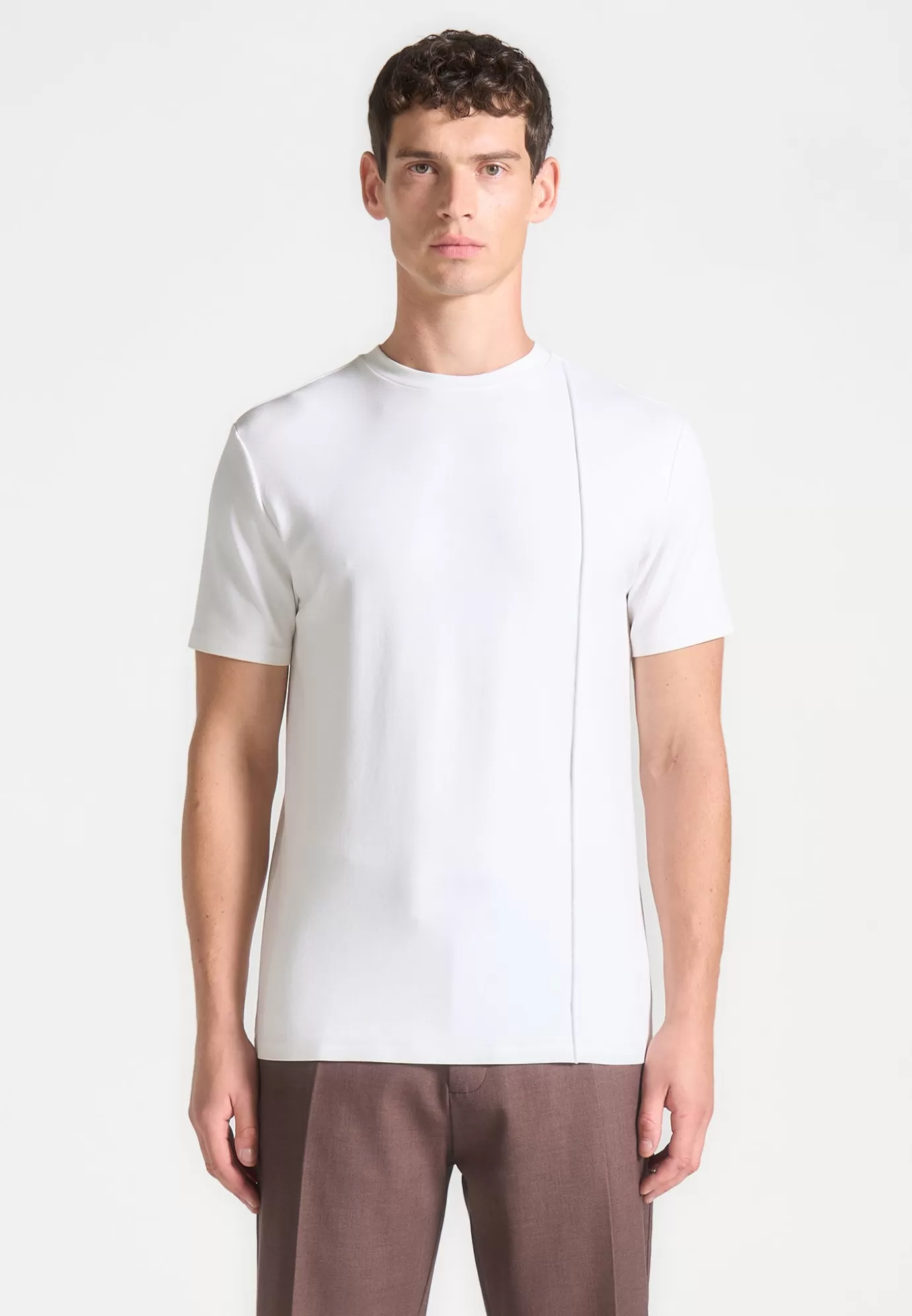 Outlet Éternel Regular Fit Cotton T-Shirt with Pintuck - T-shirts