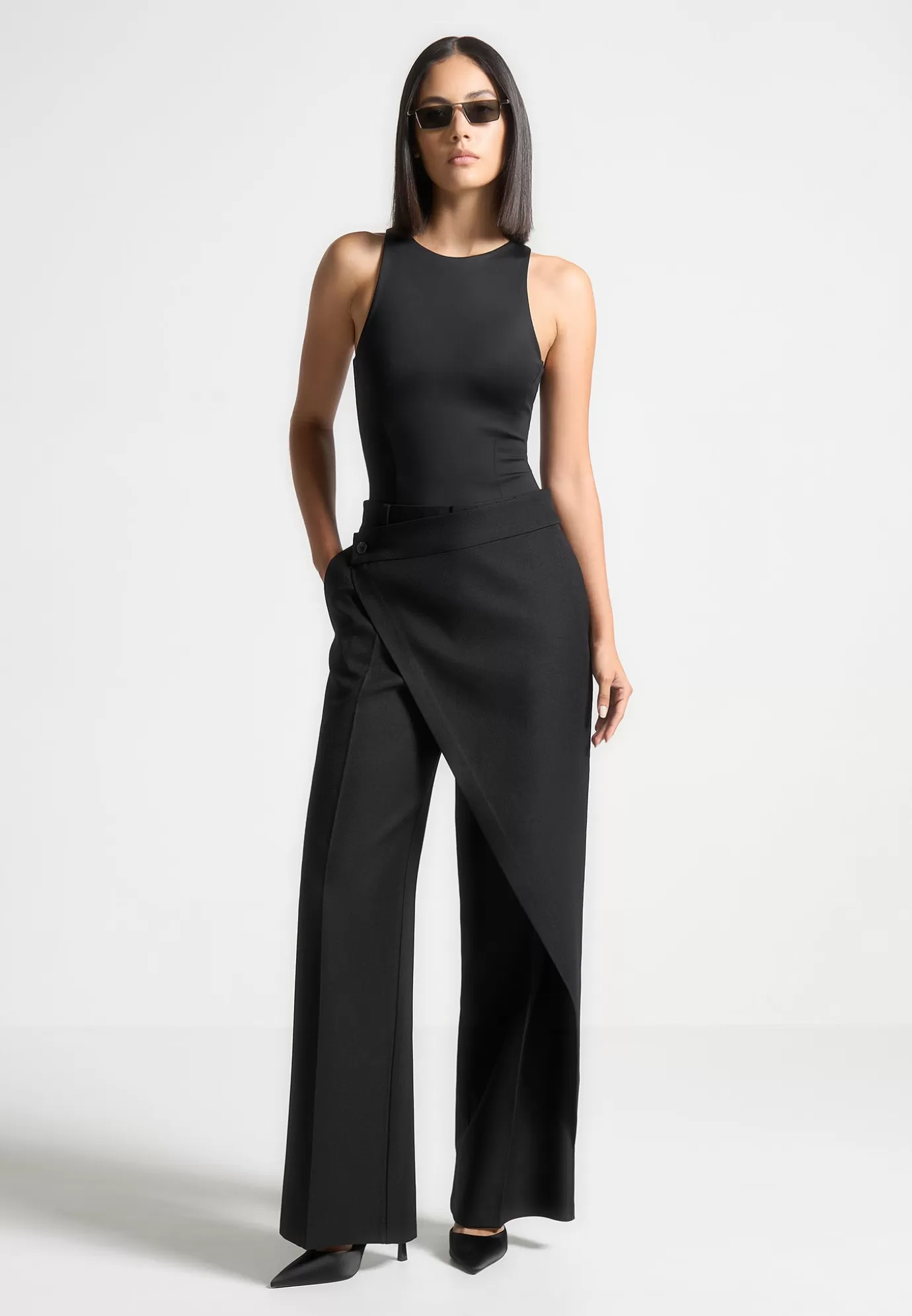 Cheap Éternelle Double Layer Racer Neck Bodysuit - Collection Éternelle