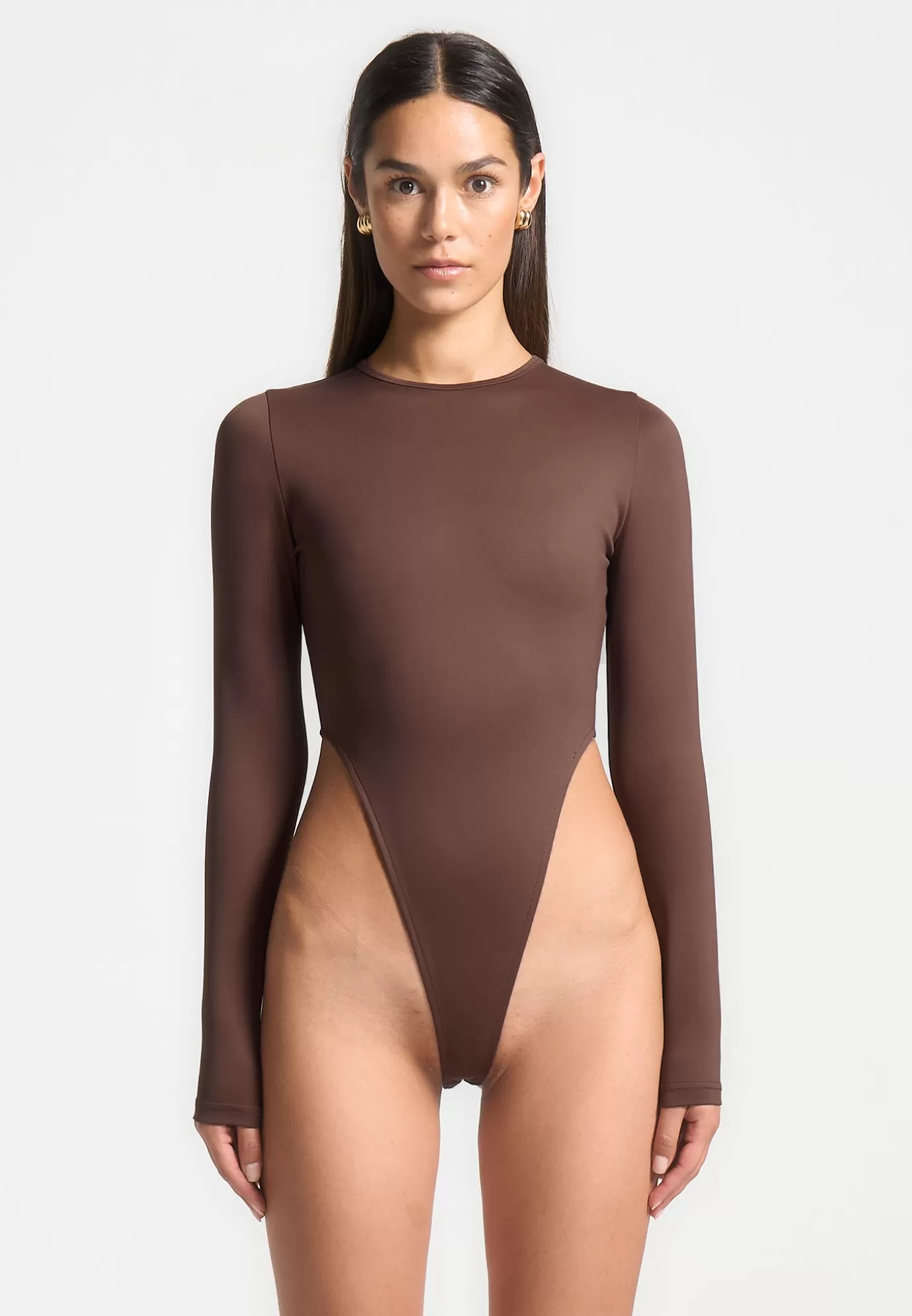 Hot Éternelle High Leg Long Sleeve Bodysuit - Bodysuits