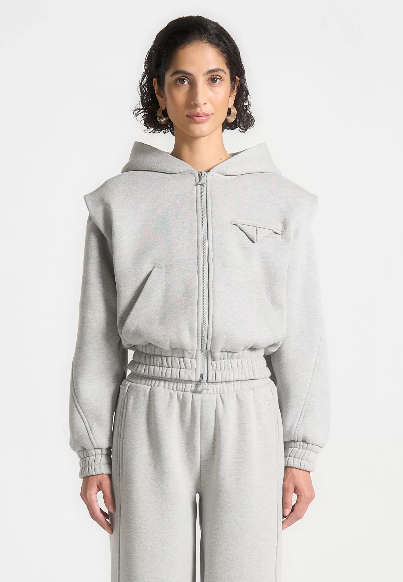 Outlet Éternelle Wide Shoulder Zip Through Hoodie - Tracksuits