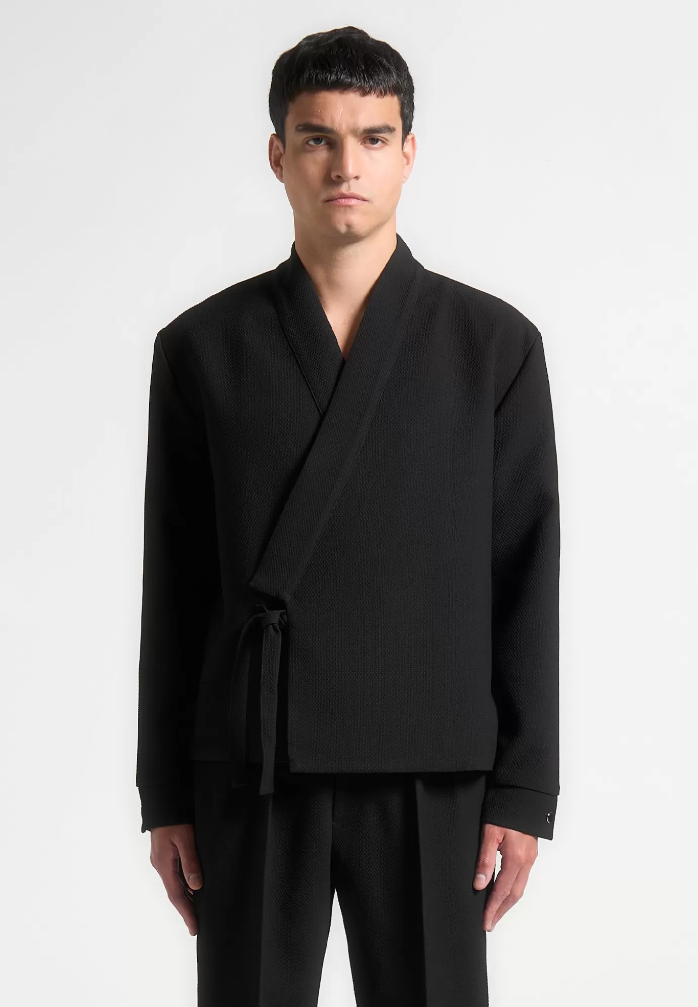 Discount Textured Kimono Wrap Jacket - Formal Co-ords