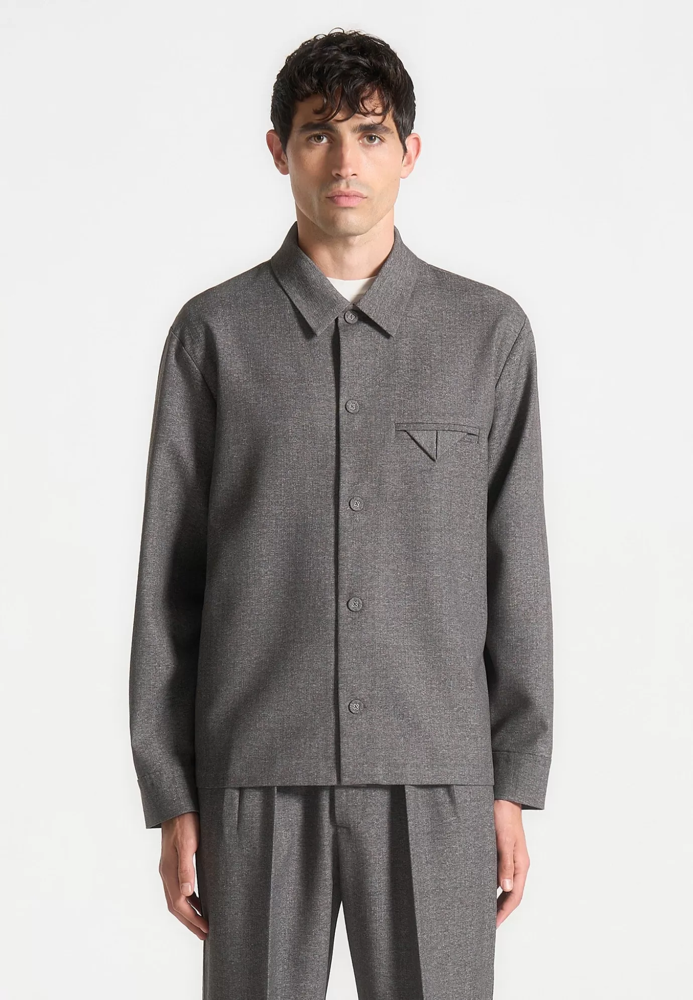 Flash Sale Textured Tailored Overshirt - Formal Co-ords