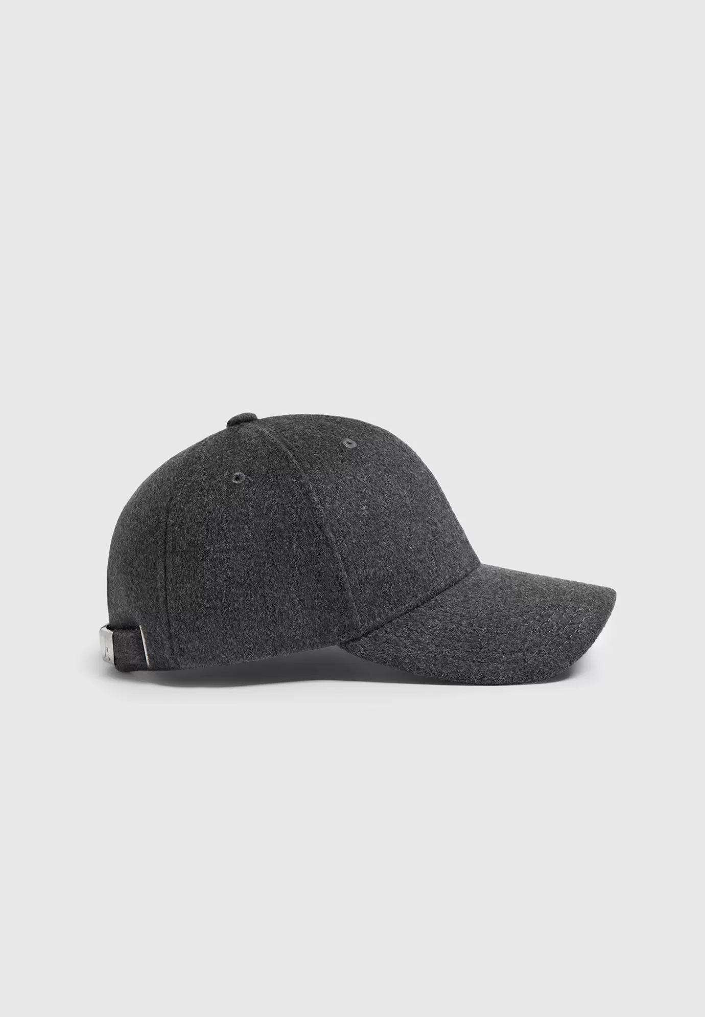 Outlet Textured Wool Blend Cap - Charcoal Hats