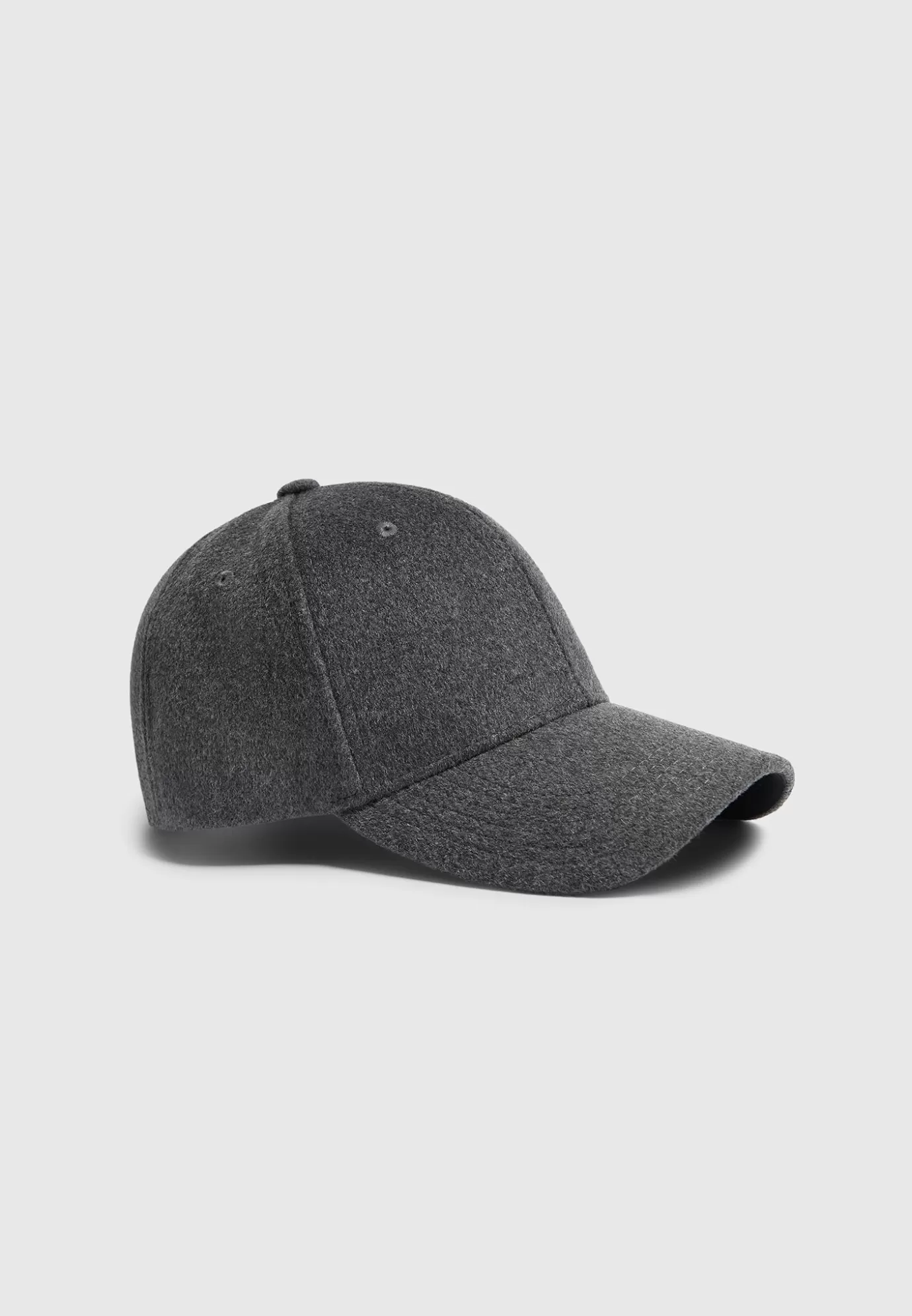 Outlet Textured Wool Blend Cap - Charcoal Hats