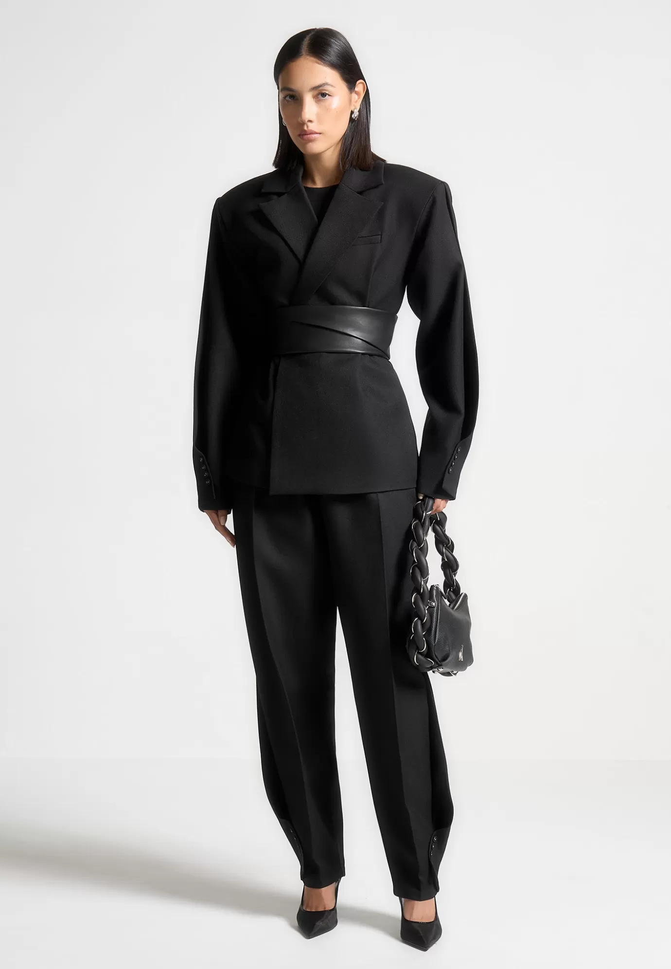 Hot Twist Leg Tailored Trousers - Suits