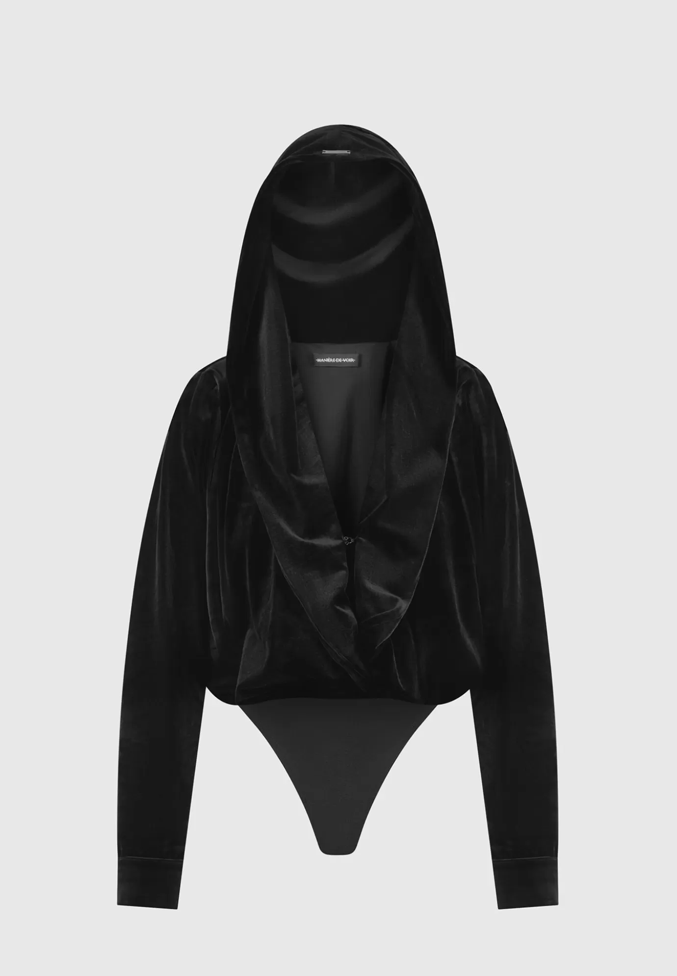 Online Velour Hooded Bodysuit - Bodysuits