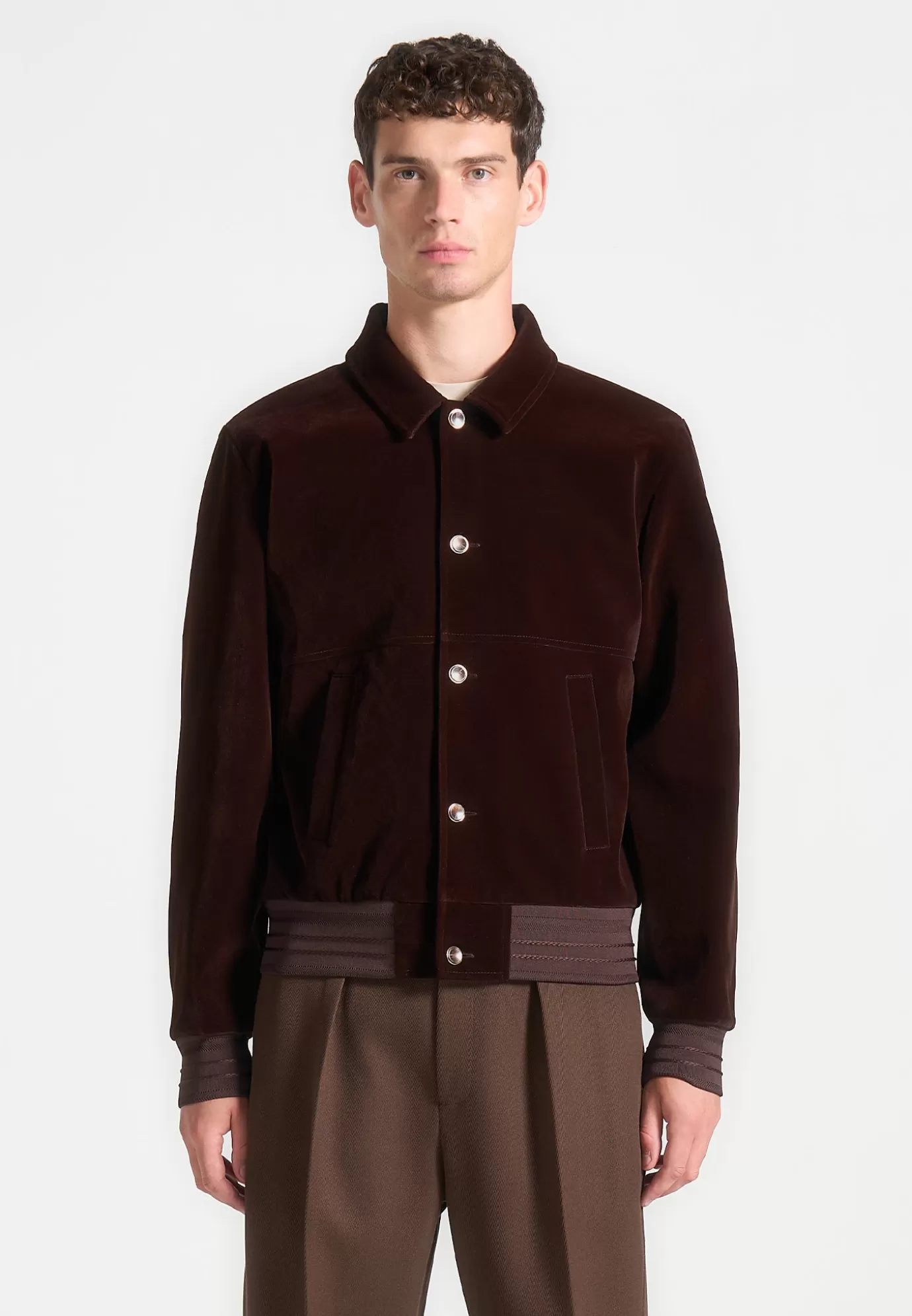 Outlet Velvet Trucker Jacket - Jackets