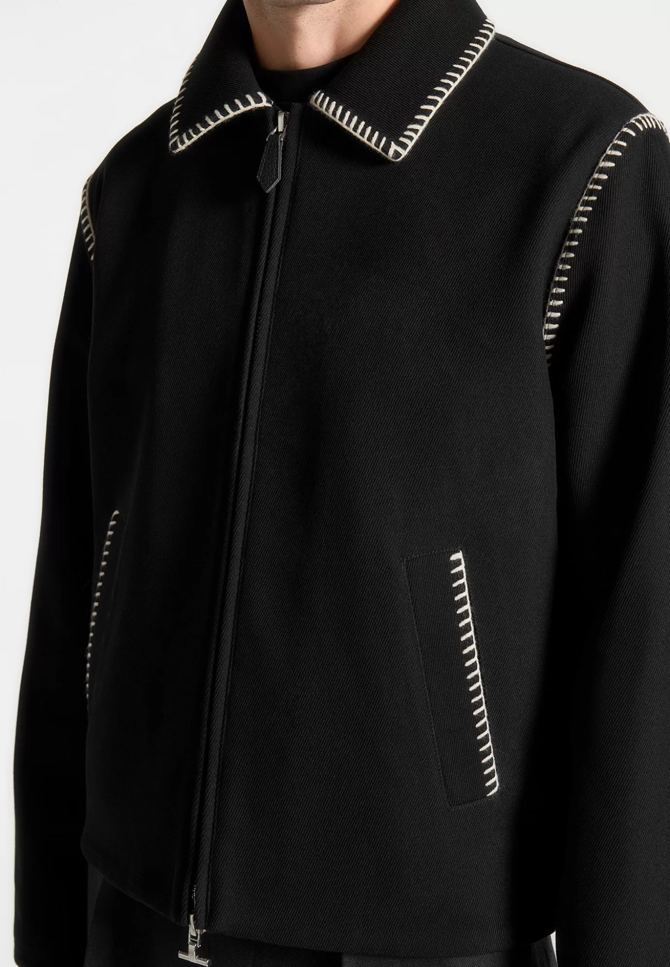 Clearance Whipstitch Twill Boxy Jacket - Jackets