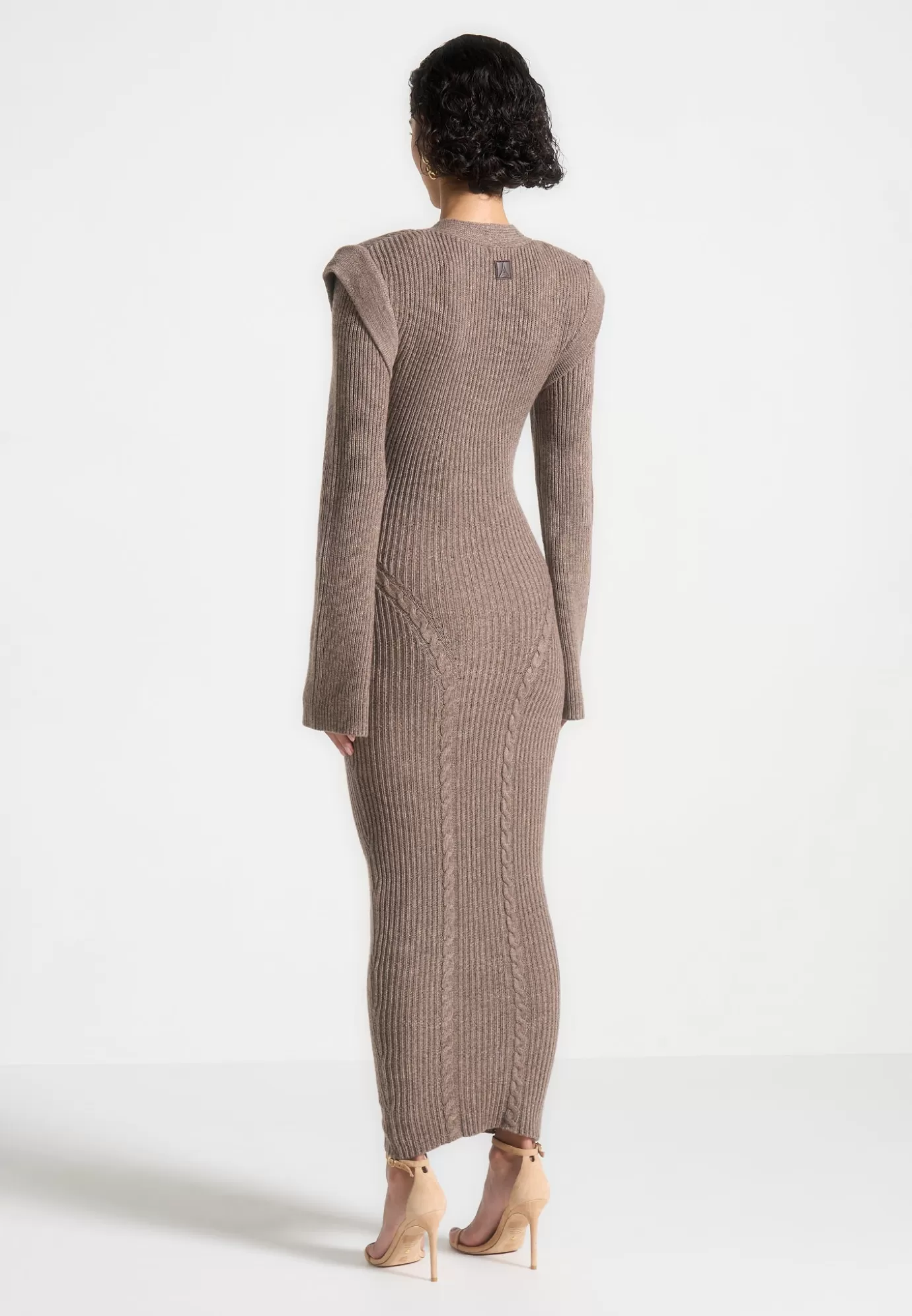 Best Wide Shoulder Knitted Midaxi Dress - Knitwear